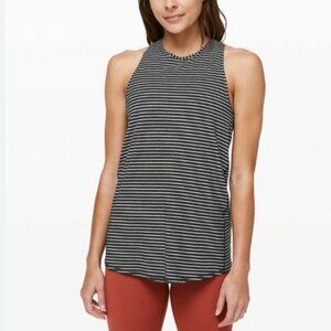 NWOT lululemon grey striped all tied up tank